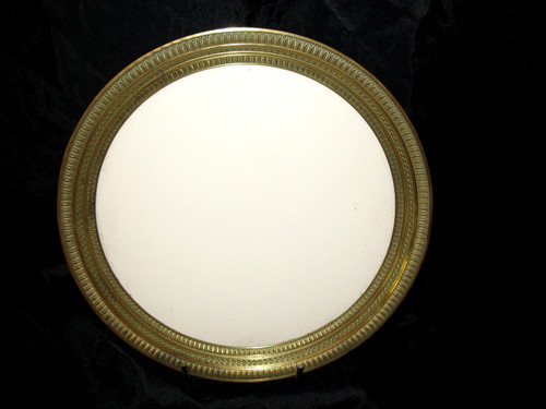 Grand cadre rond en bronze de style Empire époque 19ème d: 28,5 cm