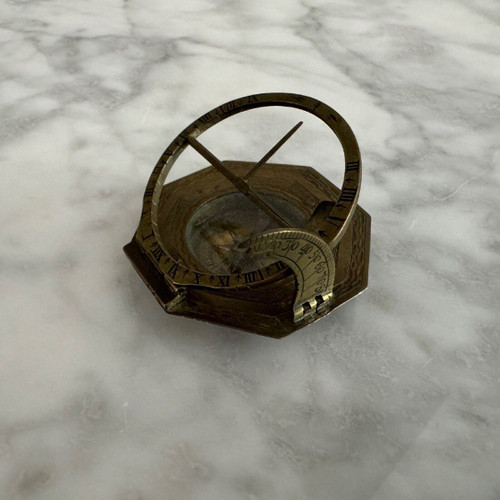 Sundial and pocket compass by Augsburglout 18th century