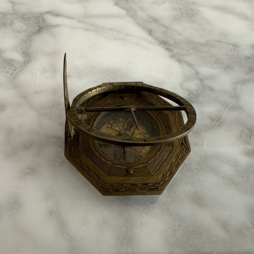 Sundial and pocket compass by Augsburglout 18th century