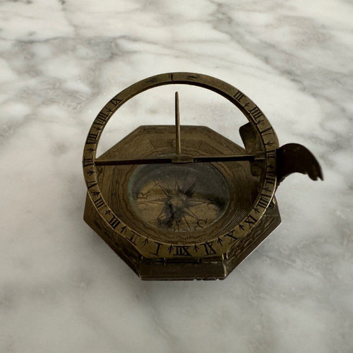 Sundial and pocket compass by Augsburglout 18th century