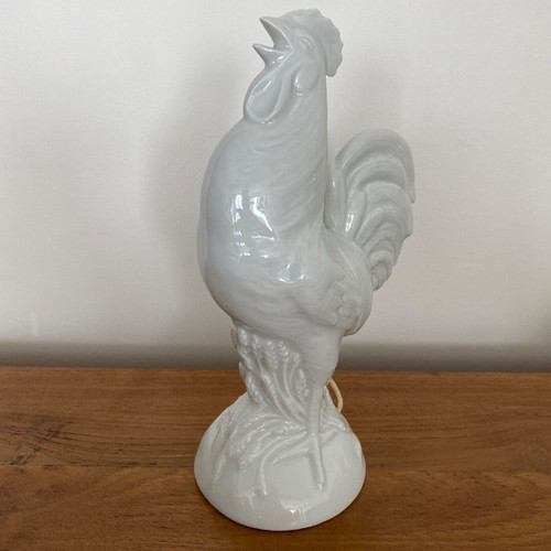 1930 Limoges porcelain rooster nightlight France