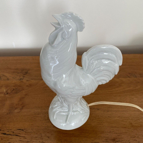 1930 Limoges porcelain rooster nightlight France