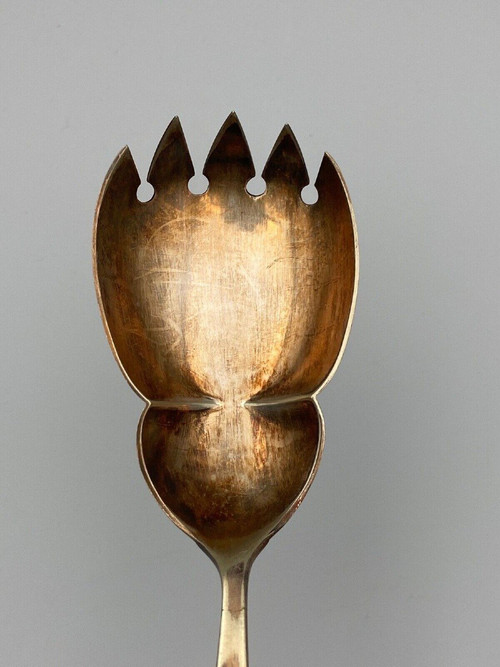 Pair of silver and vermeil cutlery, Cupid hallmark, 19th century 177 grams