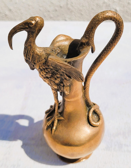 Vase à l'ibis et au serpent d'après Christophe Fratin fin 19ème