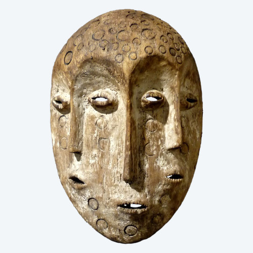 Lega Rdc 3-Face Mask Carved Wood