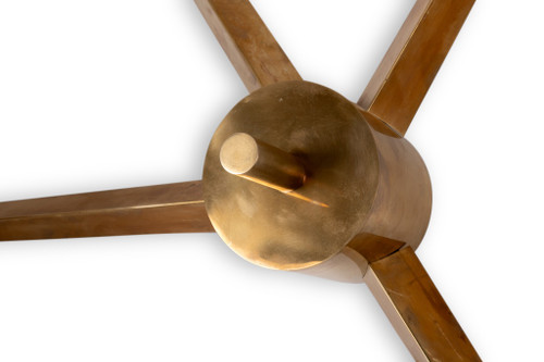 Angelo Lelli. Wall lamp, or suspension, in brass and opaline. Contemporary. LS52051089I