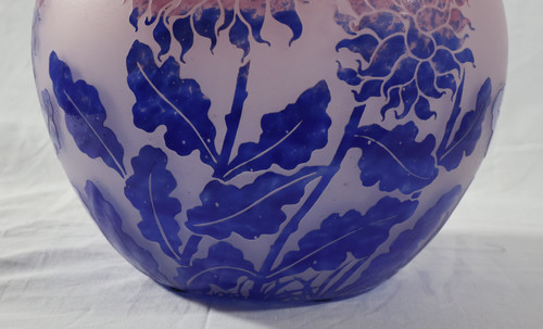 Large ball vase signed DEGUE Art-Deco period