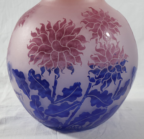 Large ball vase signed DEGUE Art-Deco period