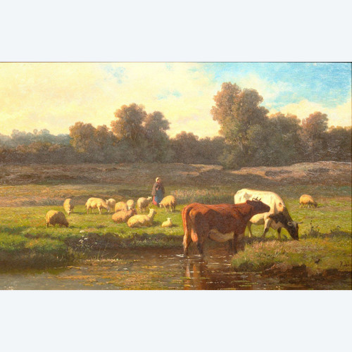 Grazing animals - Louis Robbe (Certified)