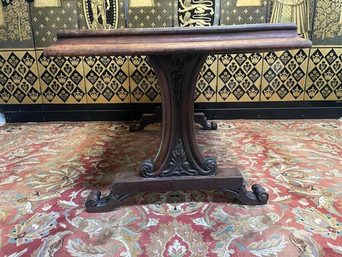 Art Nouveau style mahogany bistro table