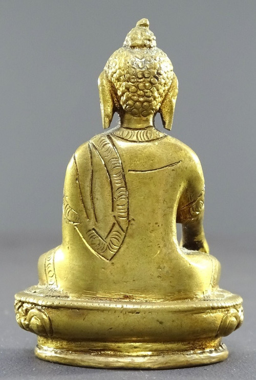 China, 1930/1950er Jahre, Miniatur-Buddha-Statue aus Bronze.