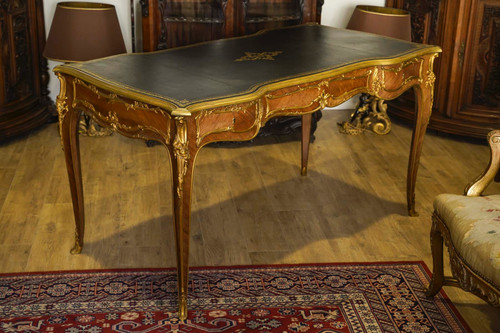 A Louis XV style bureau plat, circa 1880