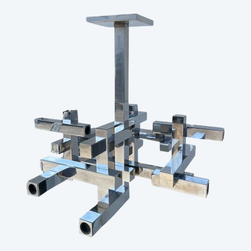 Lustre « Metric »  - Gaetano SCIOLARI - Métal Chromé - 10 Lumières