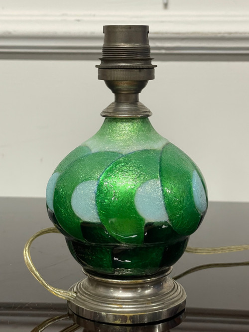 Camille FAURE - Vaso / lampada in smalto Limoges Emaux periodo Art Déco