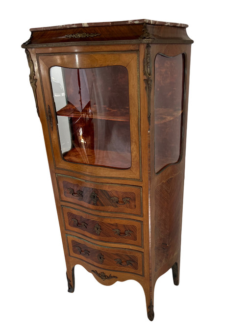 Rare Vitrine Louis XV 19ème Siècle