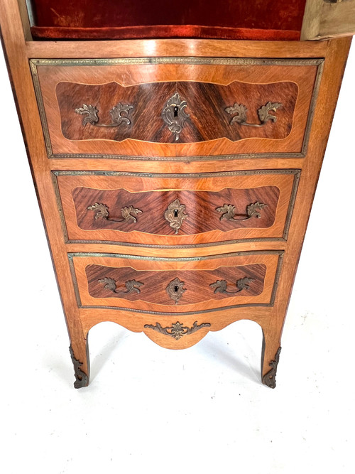 Rare Vitrine Louis XV 19ème Siècle