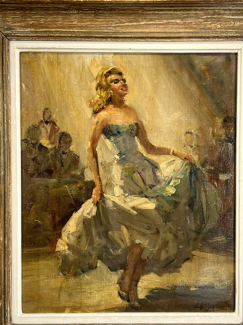 PAINTING / OIL ON CANVAS SIGNED FROM THE 50S REPRESENTING A DANCER