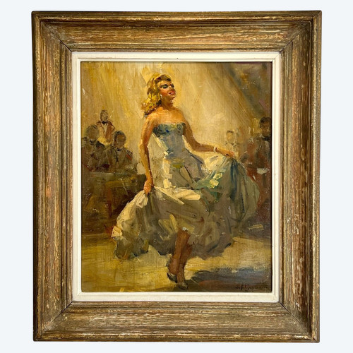 PAINTING / OIL ON CANVAS SIGNED FROM THE 50S REPRESENTING A DANCER