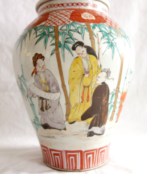 Chinese porcelain vase lamp, famille verte