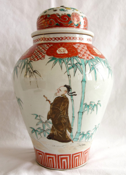 Chinese porcelain vase lamp, famille verte