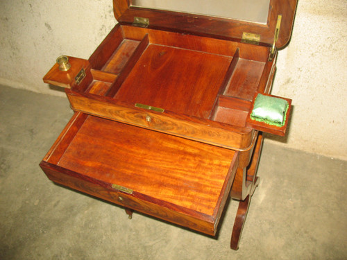 Empire style work table in Cuban mahogany, mid-19th century