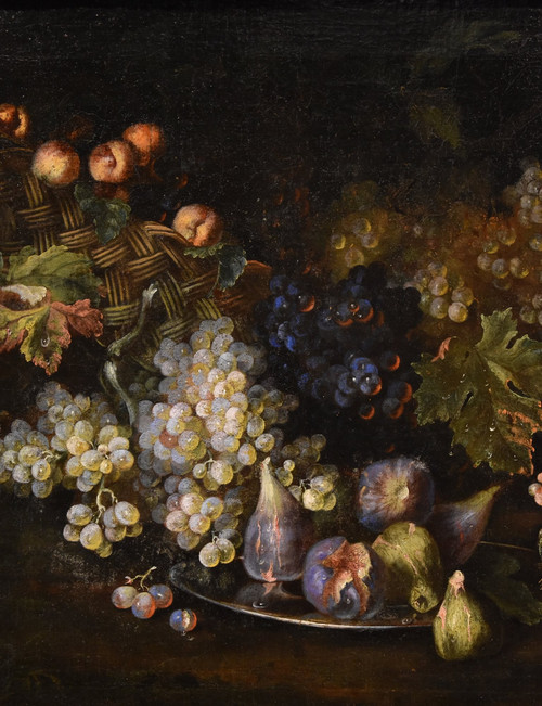 Still Life Of Fruit With Lizard, Franz Werner Von Tamm (hamburg 1658-vienna 1754) Attributed To