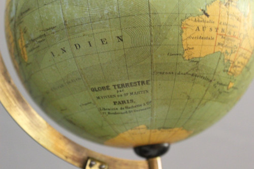 Terrestrial Globe by Vivien De Saint Martin Circa 1880