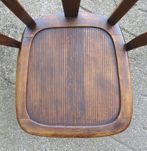 Fauteuil de bureau bois courbé bistrot -1950-