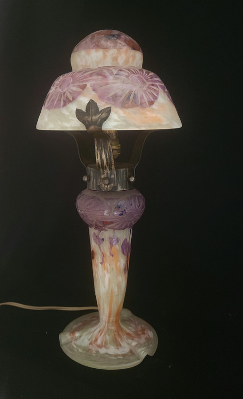 C. Schneider: "Ancolies" mushroom lamp "signed Charder/Le Verre Français" 1927 61928