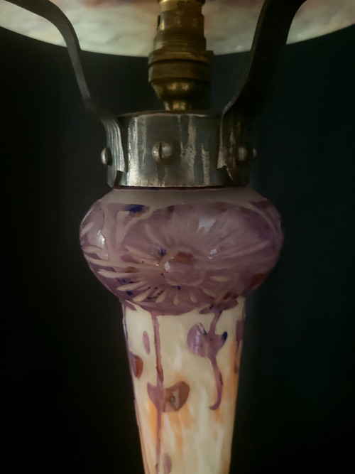 C. Schneider: "Ancolies" mushroom lamp "signed Charder/Le Verre Français" 1927 61928