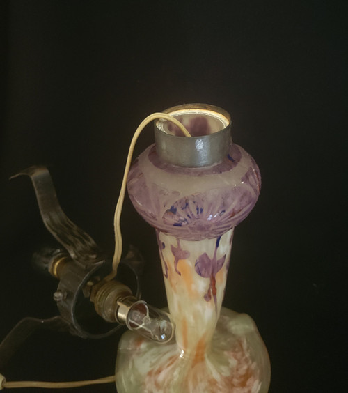 C. Schneider: "Ancolies" mushroom lamp "signed Charder/Le Verre Français" 1927 61928