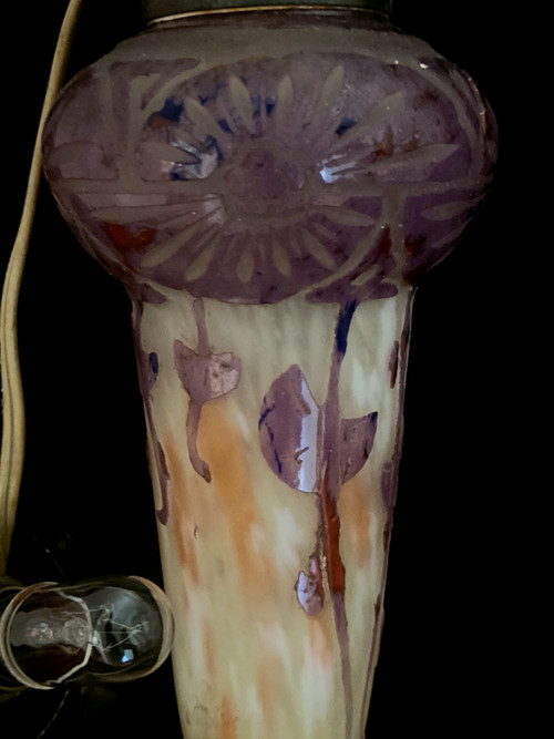 C. Schneider: "Ancolies" mushroom lamp "signed Charder/Le Verre Français" 1927 61928