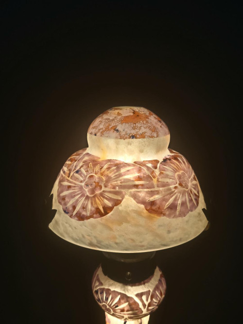 C. Schneider: "Ancolies" mushroom lamp "signed Charder/Le Verre Français" 1927 61928