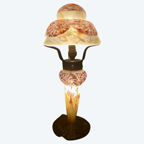 C. Schneider: "Ancolies" mushroom lamp "signed Charder/Le Verre Français" 1927 61928