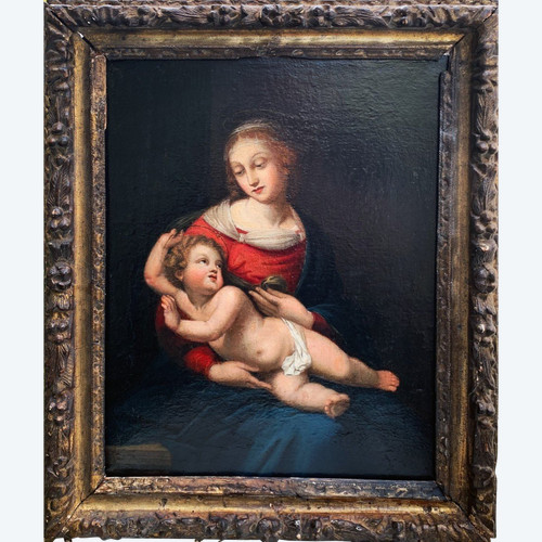 Vierge à L’enfant XVIIIe Siècle (Raphael)