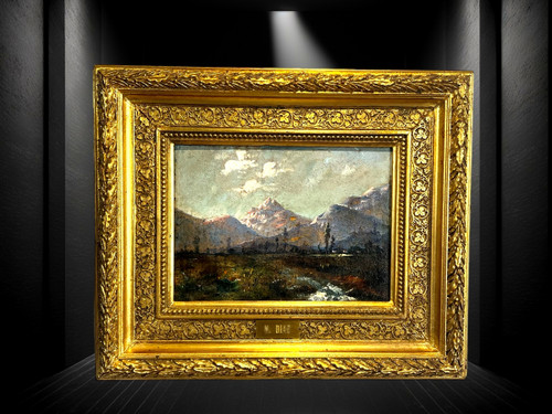 PAINTING / OIL ON PANEL SIGNED BY NARCISSE DÍAZ DE LA PEÑA "LES ALPES