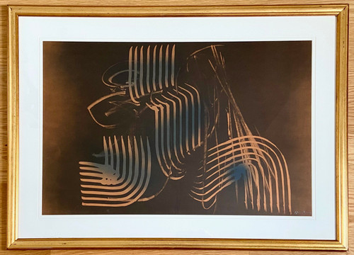 Hans Hartung, Lithograph titled "Farandole", Abstract Composition, N°25/7, dated 1971.