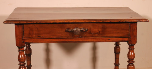 Louis XIV Walnut Writing Table Or Occasional Table From The17th Century