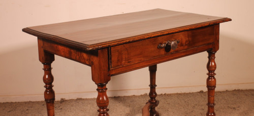 Louis XIV Walnut Writing Table Or Occasional Table From The17th Century