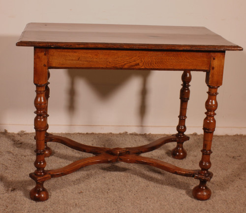 Louis XIV Walnut Writing Table Or Occasional Table From The17th Century