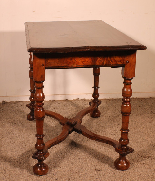 Louis XIV Walnut Writing Table Or Occasional Table From The17th Century