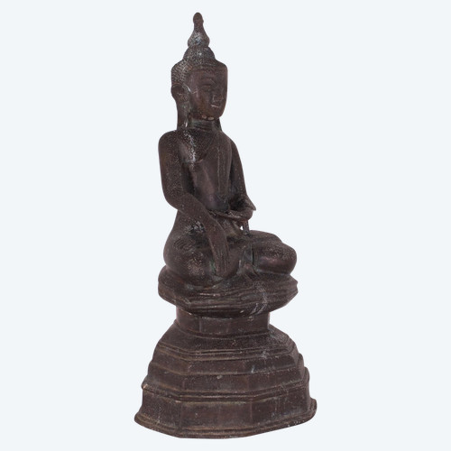 Bouddha birman en bronze, royaumes Shan.