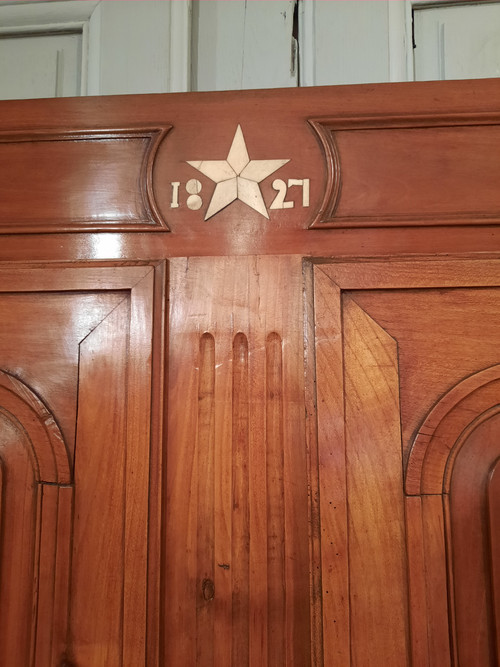 Pair of Louis XV cherrywood doors from the early 19th century.