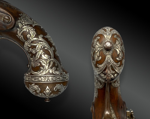 Pair of luxury flintlock pistols by Joseph LLINAROS Spain circa 1800