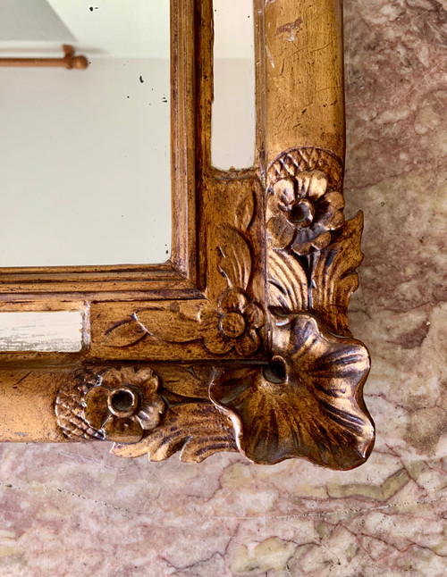 Gilded wood mirror