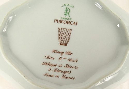 Paire Coupelles Porcelaine Limoges Raynaud Modèle Puiforcat Kiang She XXè