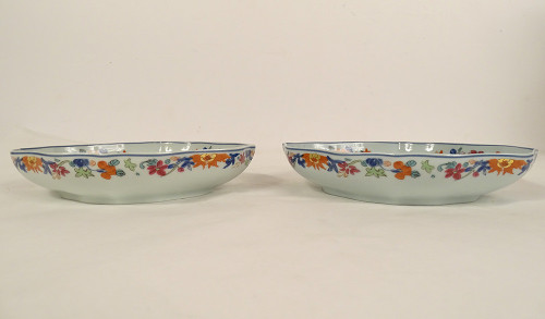 Paire Coupelles Porcelaine Limoges Raynaud Modèle Puiforcat Kiang She XXè