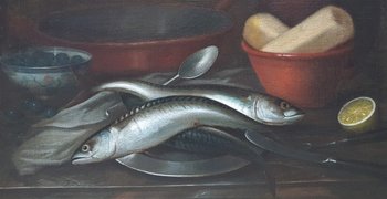 17th century Flemish school - Still life with fish