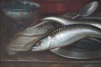 17th century Flemish school - Still life with fish