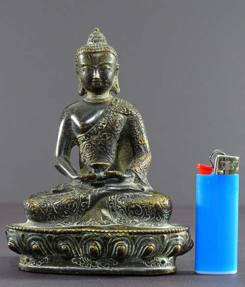 Art Sino-tibétain, Première Moitié Du XXème Siècle, Statue De Bouddha En Bronze. 